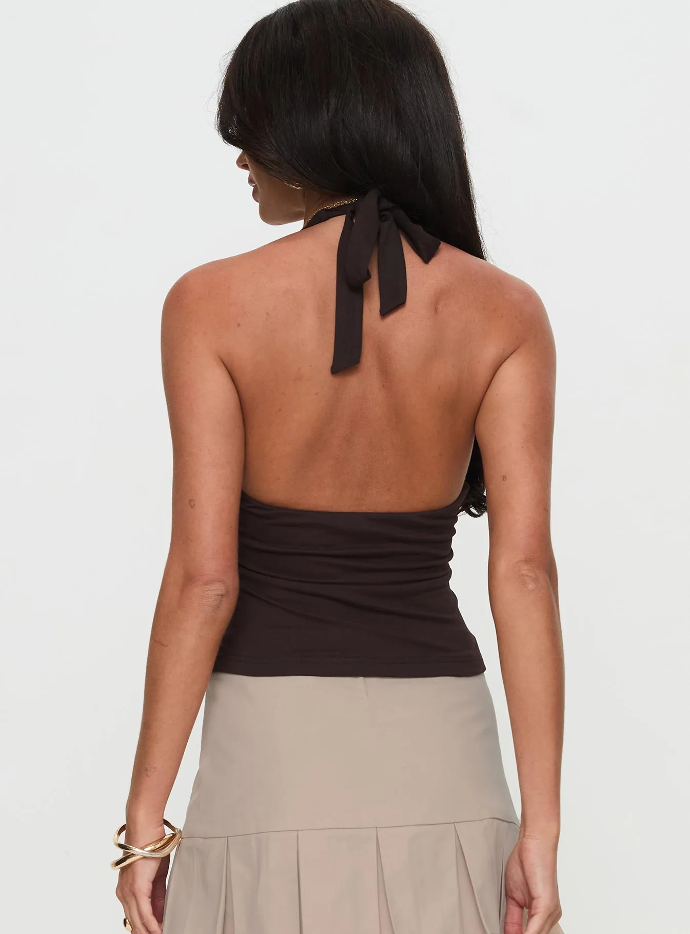 No Hard Feelings Twist Top Brown sold by Princess Polly product image thumbnail 5