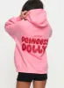Princess Polly Hooded Sweatshirt Bubble Text Pink / Red sold by Princess Polly