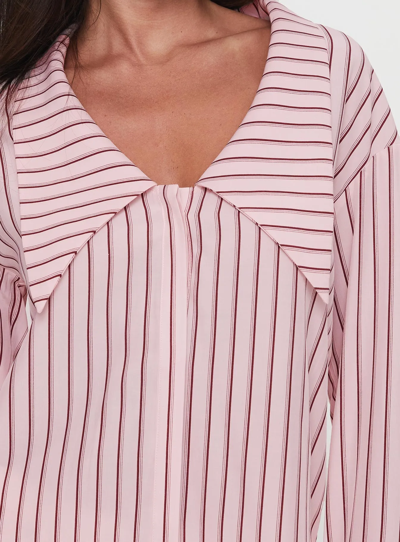 Calistoga Deep Collar Shirt Pink Stripe sold by Princess Polly product image thumbnail 5