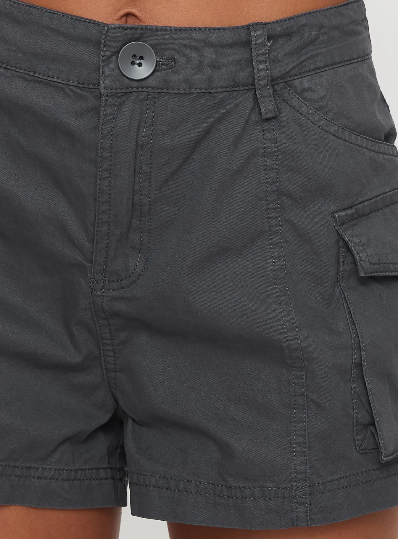 Colonel Cargo Mini Short Slate sold by Princess Polly product image thumbnail 5