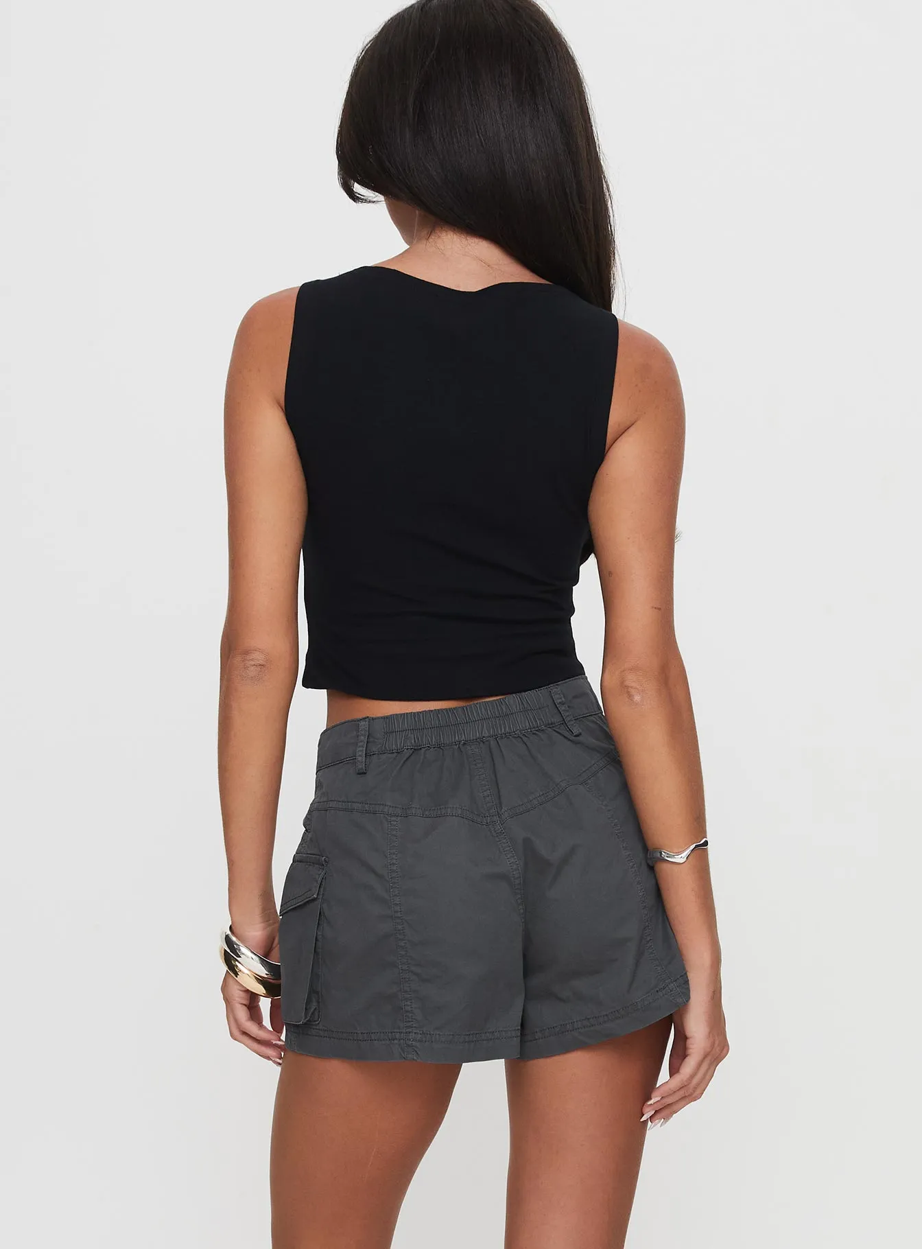 Colonel Cargo Mini Short Slate sold by Princess Polly product image thumbnail 4