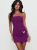 Luxurie Strapless Mini Dress Purple sold by Princess Polly