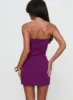 Luxurie Strapless Mini Dress Purple sold by Princess Polly