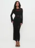 Meira Sheer Maxi Dress Black sold by Princess Polly