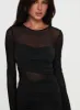 Meira Sheer Maxi Dress Black sold by Princess Polly
