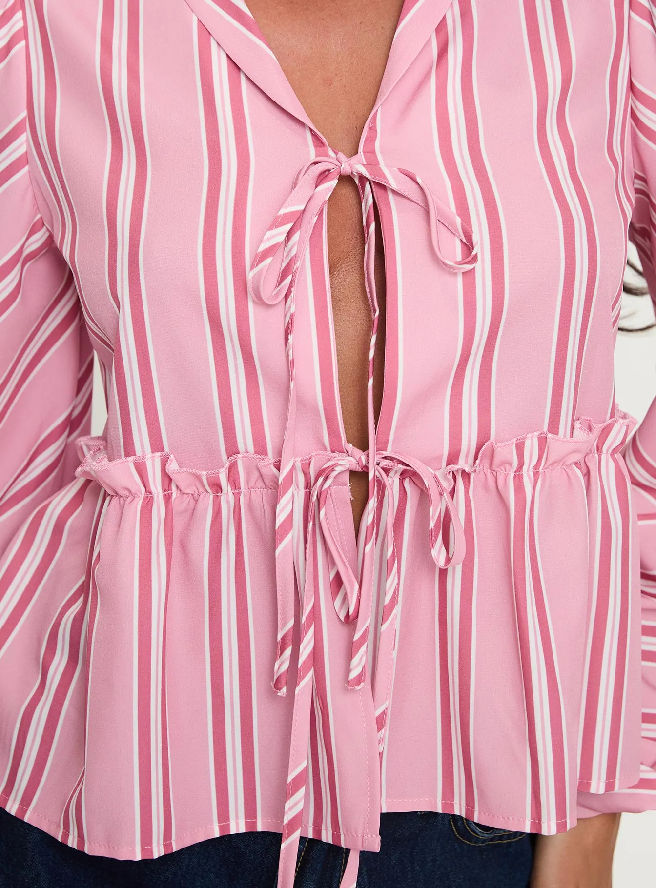 Cindylou Long Sleeve Top Pink Stripe sold by Princess Polly product image thumbnail 5