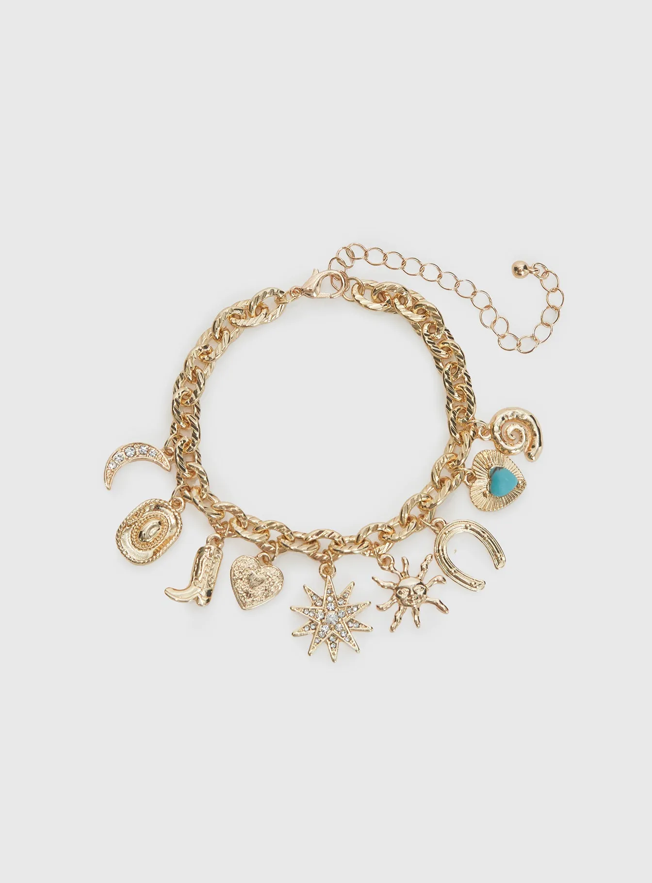 Lone Star Charm Bracelet Gold sold by Princess Polly product image thumbnail 2