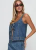 Stefenie Denim Tie Top Mid Wash sold by Princess Polly