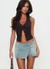 Down For The Ride Denim Skort Light Wash sold by Princess Polly