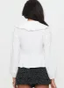 Floating Along Collared Long Sleeve Top White sold by Princess Polly