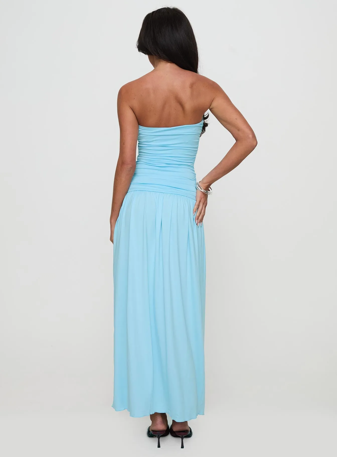 Glorie Strapless Maxi Dress Light Blue sold by Princess Polly product image thumbnail 5