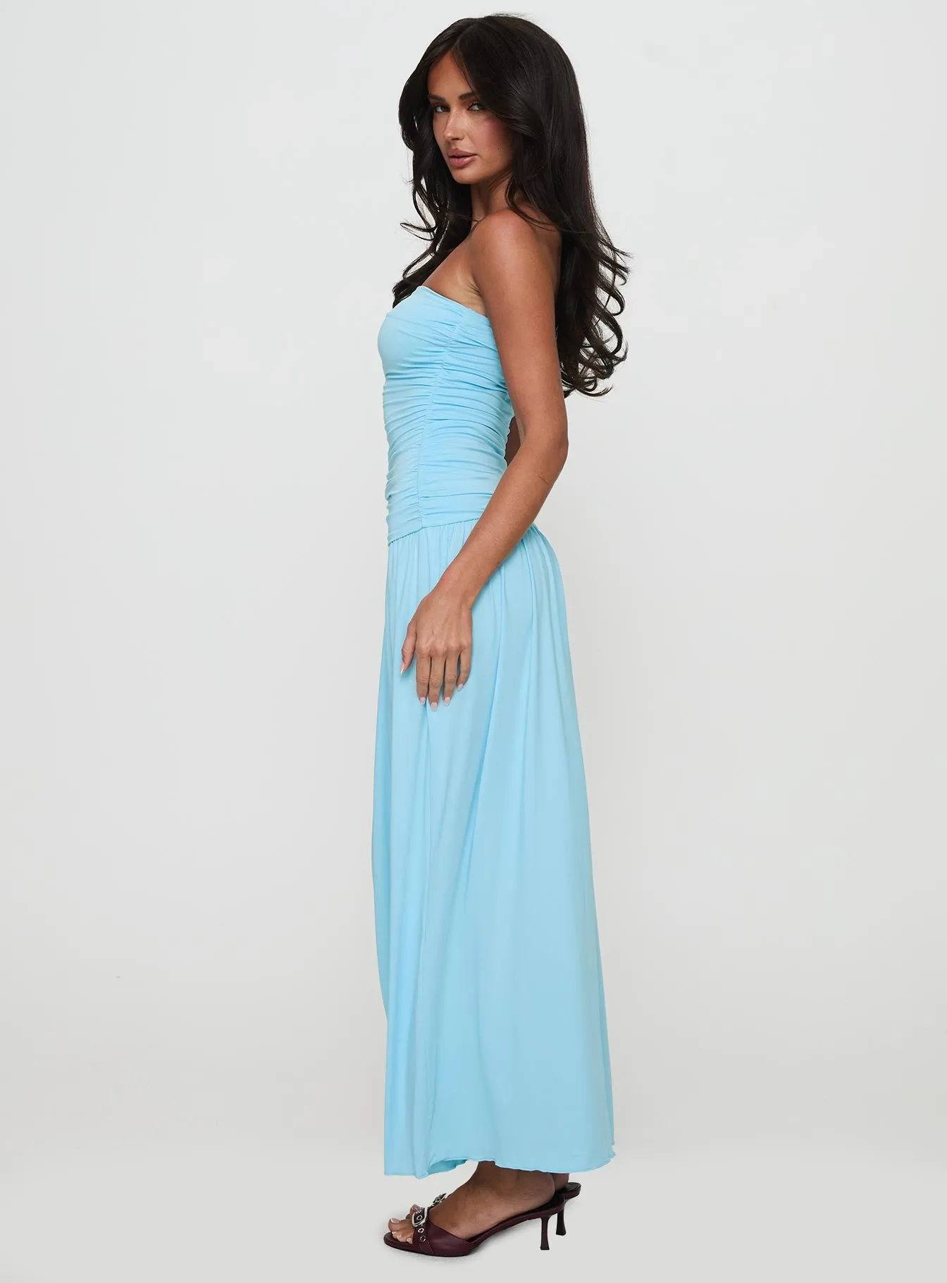 Glorie Strapless Maxi Dress Light Blue sold by Princess Polly product image thumbnail 4