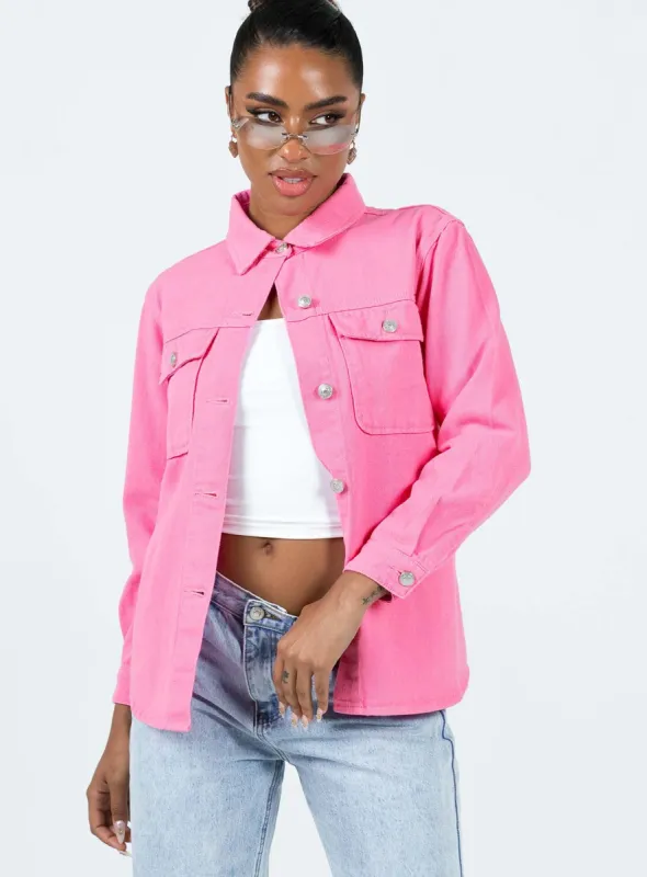 Aleigha Jacket Pink sold by Princess Polly