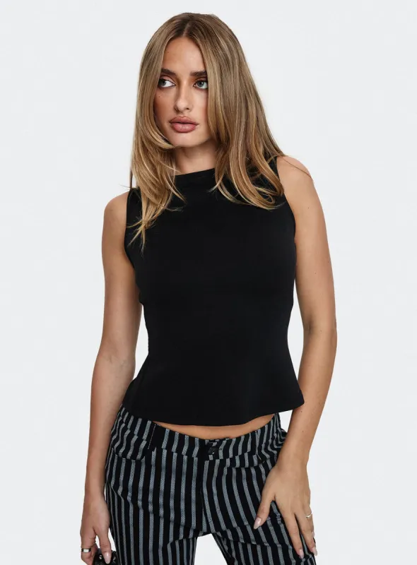 Arkangel Backless Top Black sold by Princess Polly