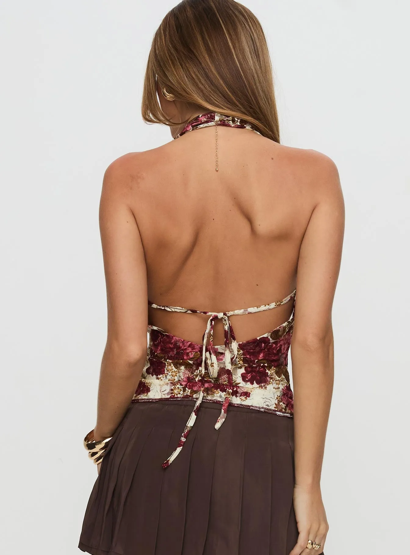 Capulet Halter Cowl Top Floral sold by Princess Polly product image thumbnail 5