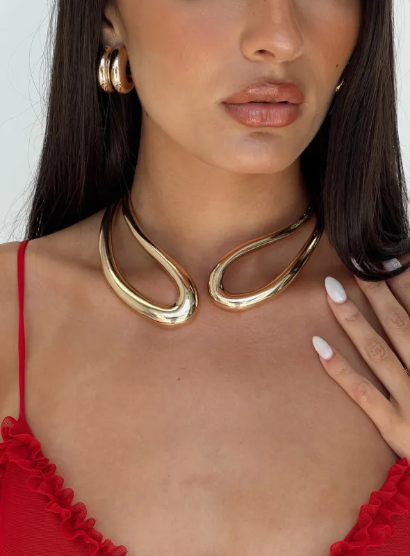 Speed Of Sound Necklace Gold sold by Princess Polly