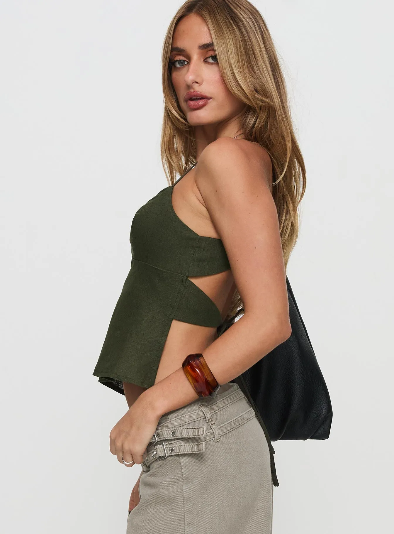 Hopelessly Devoted Top Forest Green sold by Princess Polly product image thumbnail 4