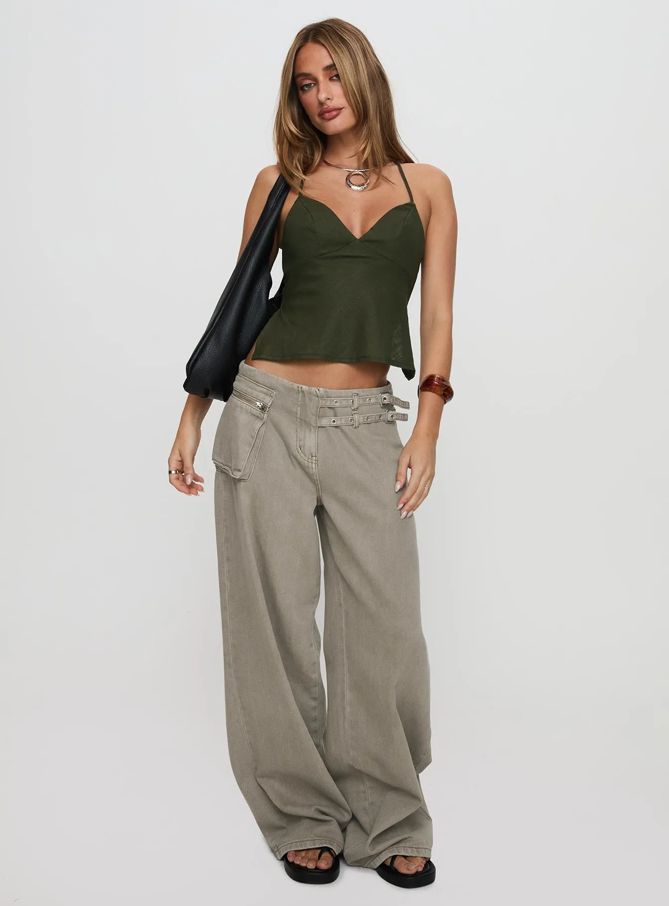 Hopelessly Devoted Top Forest Green sold by Princess Polly product image thumbnail 3