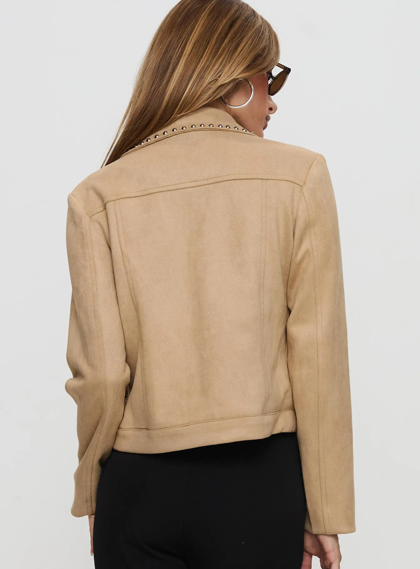 Hurleigh Faux Suede Jacket Brown sold by Princess Polly product image thumbnail 5