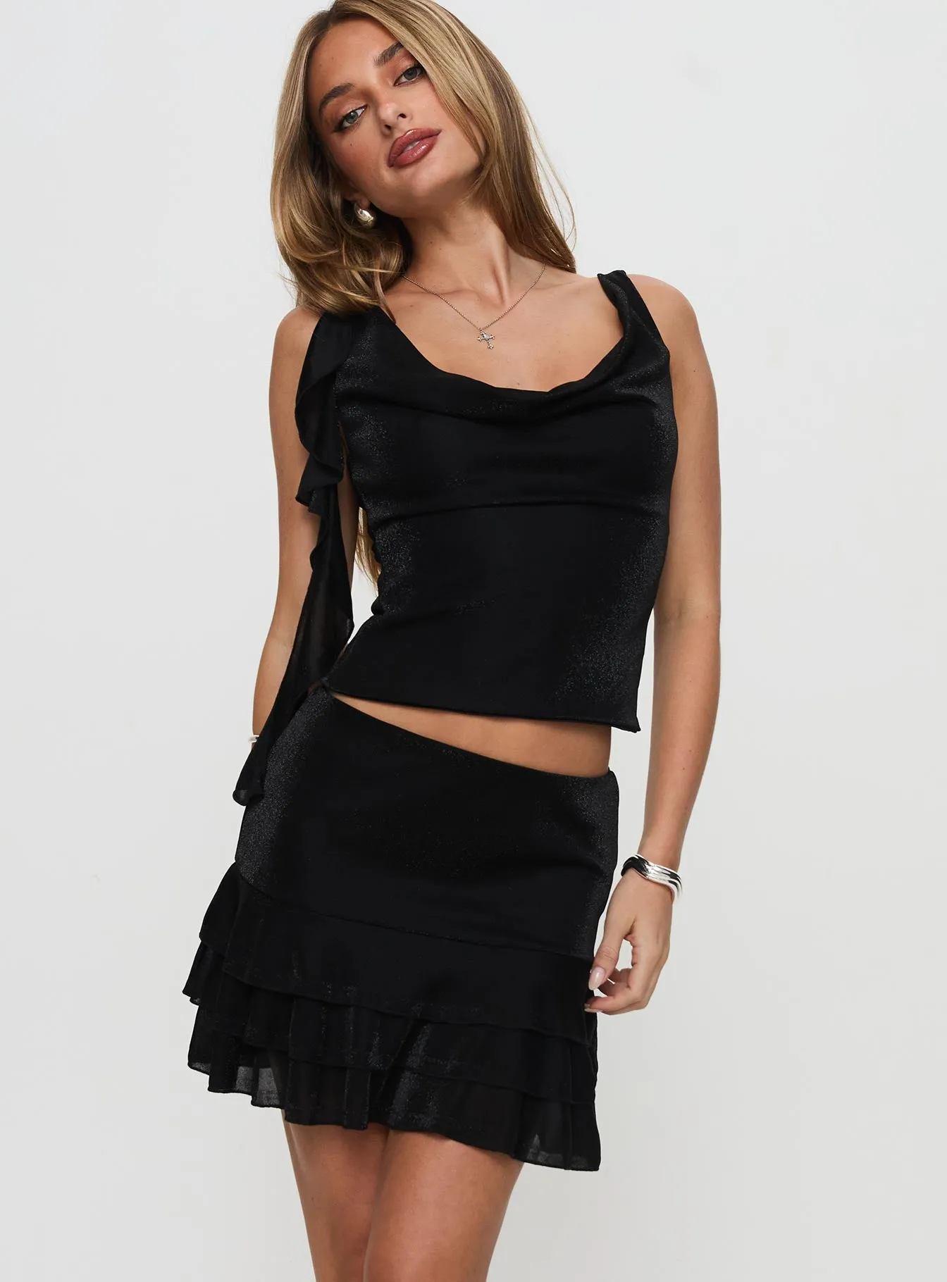 Jazzlin Ruffle Mini Set Black sold by Princess Polly product image thumbnail 2