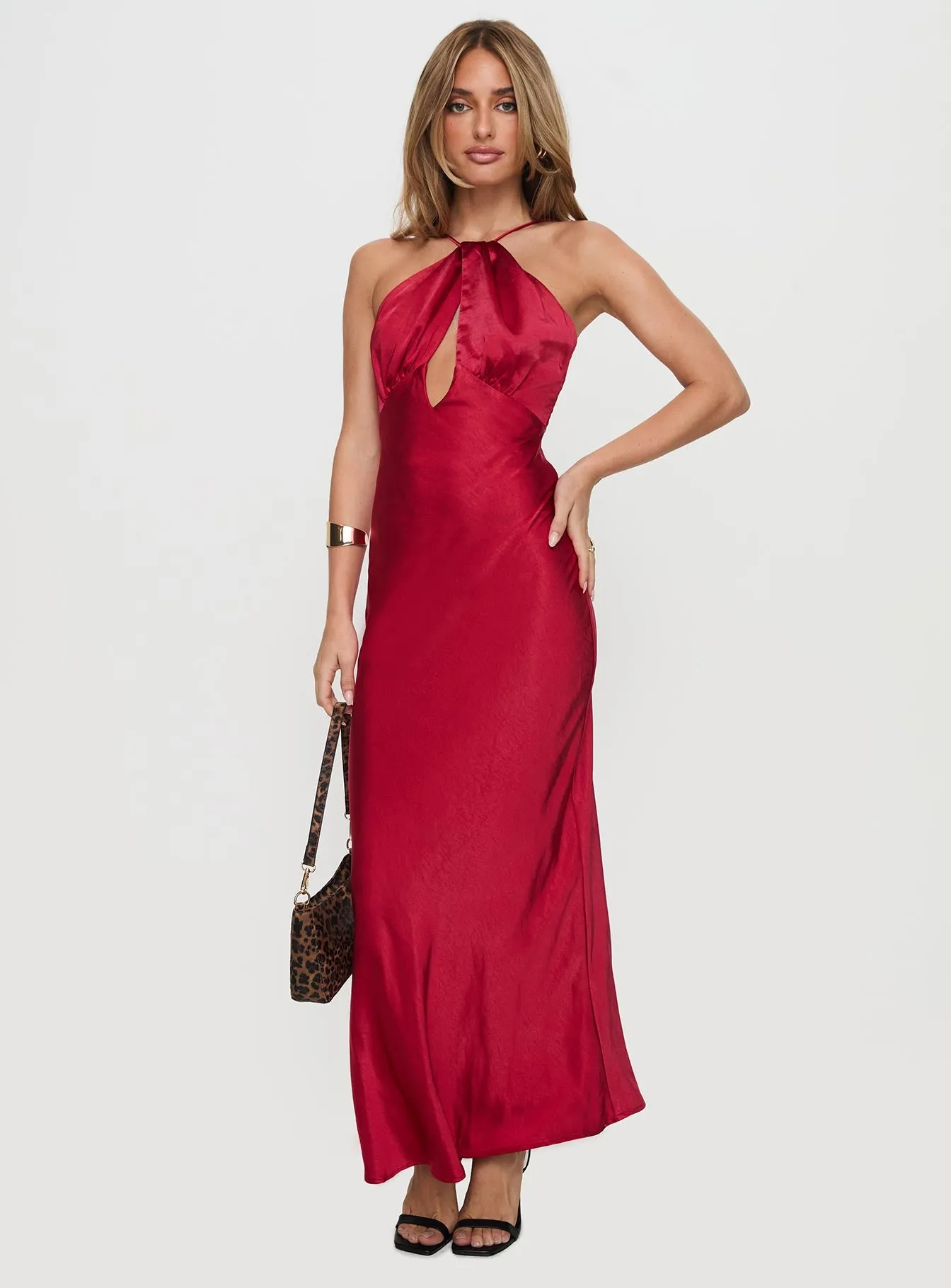 Saja Cut Out Maxi Dress Red sold by Princess Polly product image thumbnail 2