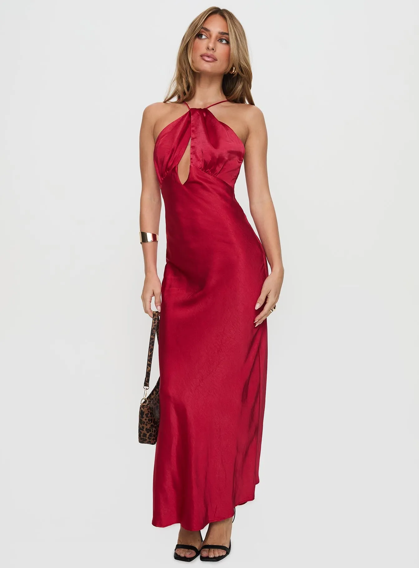 Saja Cut Out Maxi Dress Red sold by Princess Polly