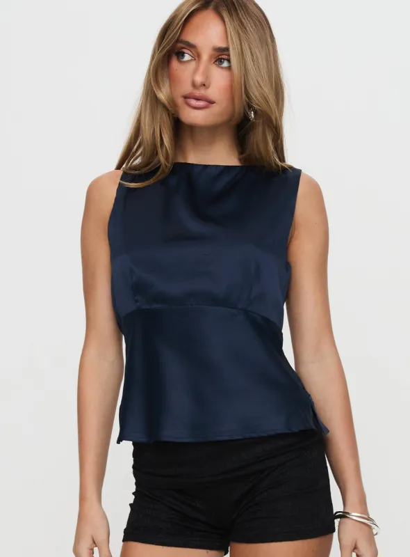 Jaide Top Navy sold by Princess Polly