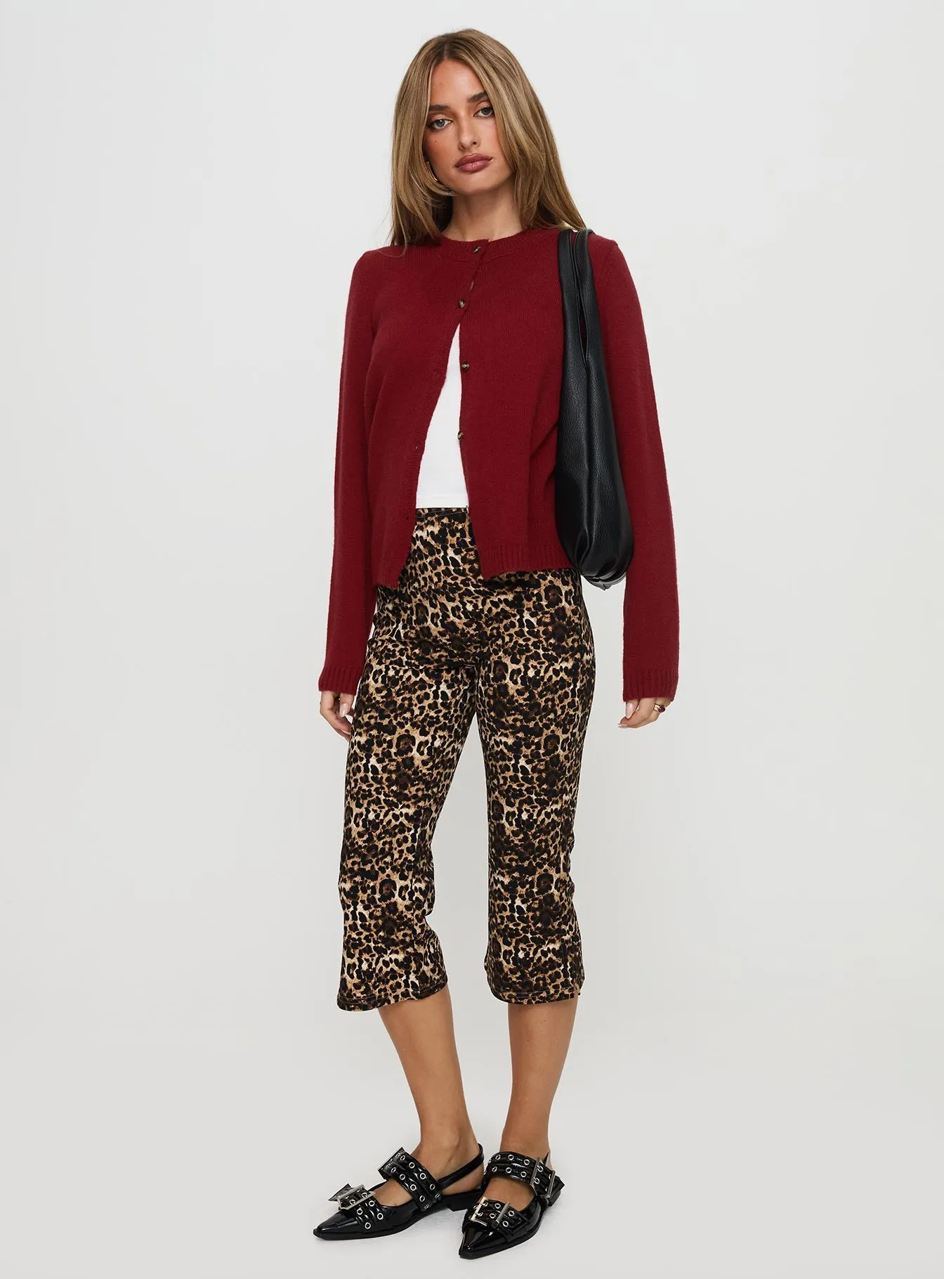 Arica Button Up Knit Cardigan Red sold by Princess Polly product image thumbnail 3