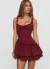 Shantelle Romper Burgundy sold by Princess Polly