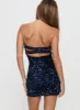 Club Classics Strapless Mini Dress Navy sold by Princess Polly