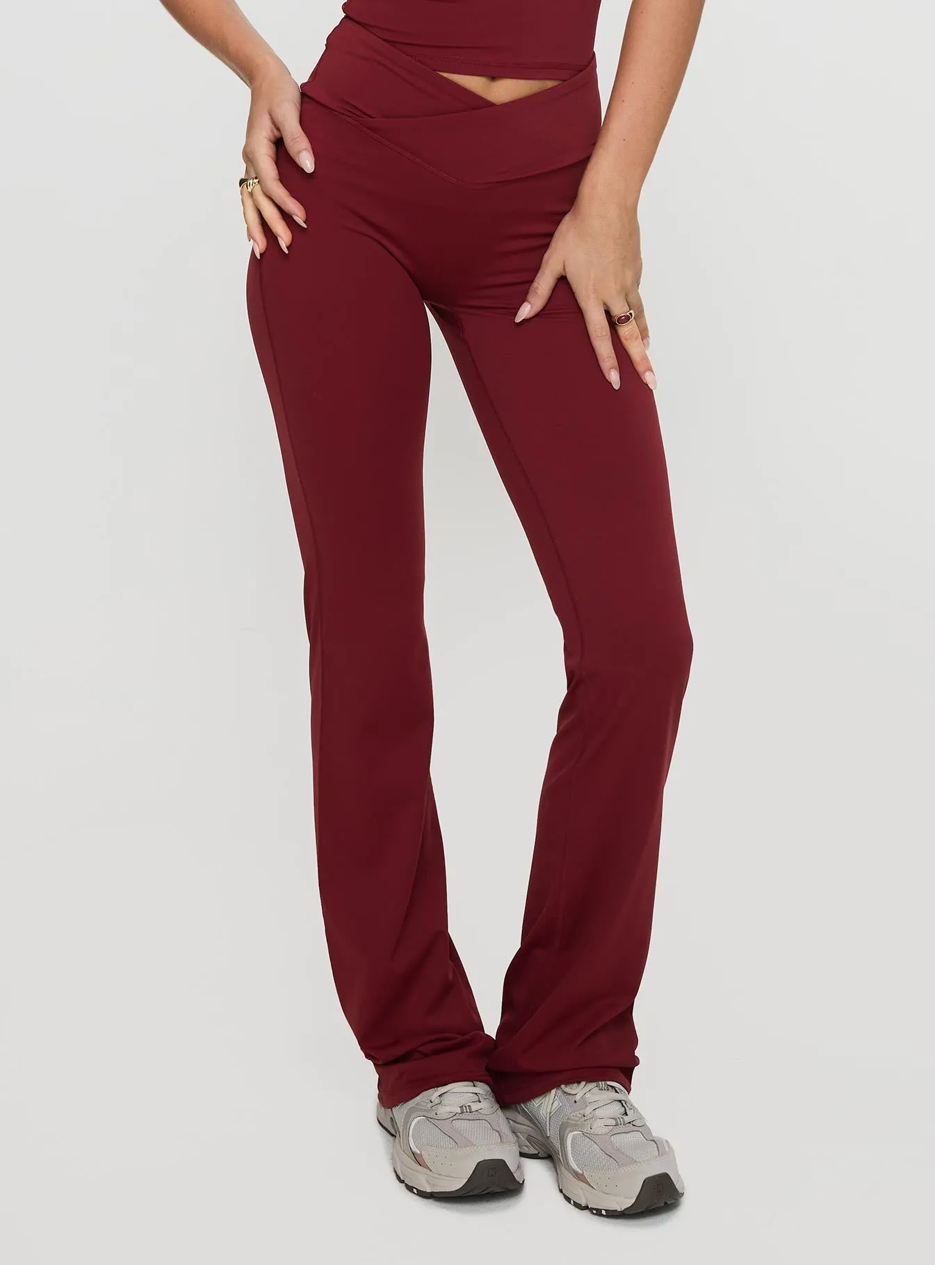 Sunday Session Active Flare Leg Pant Red sold by Princess Polly product image thumbnail 2