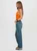 Toros Mid Rise Wide Leg Foldover Denim Jeans Mid Blue sold by Princess Polly