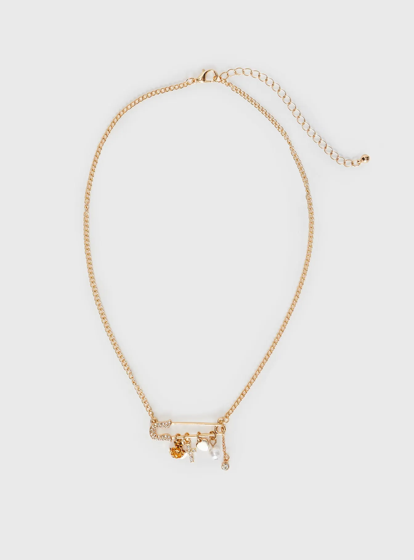 Pin Me Up Necklace Gold sold by Princess Polly product image thumbnail 2