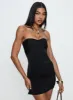 Irena Strapless Mini Dress Black sold by Princess Polly