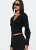 Wistfully Knit Cardigan Black sold by Princess Polly
