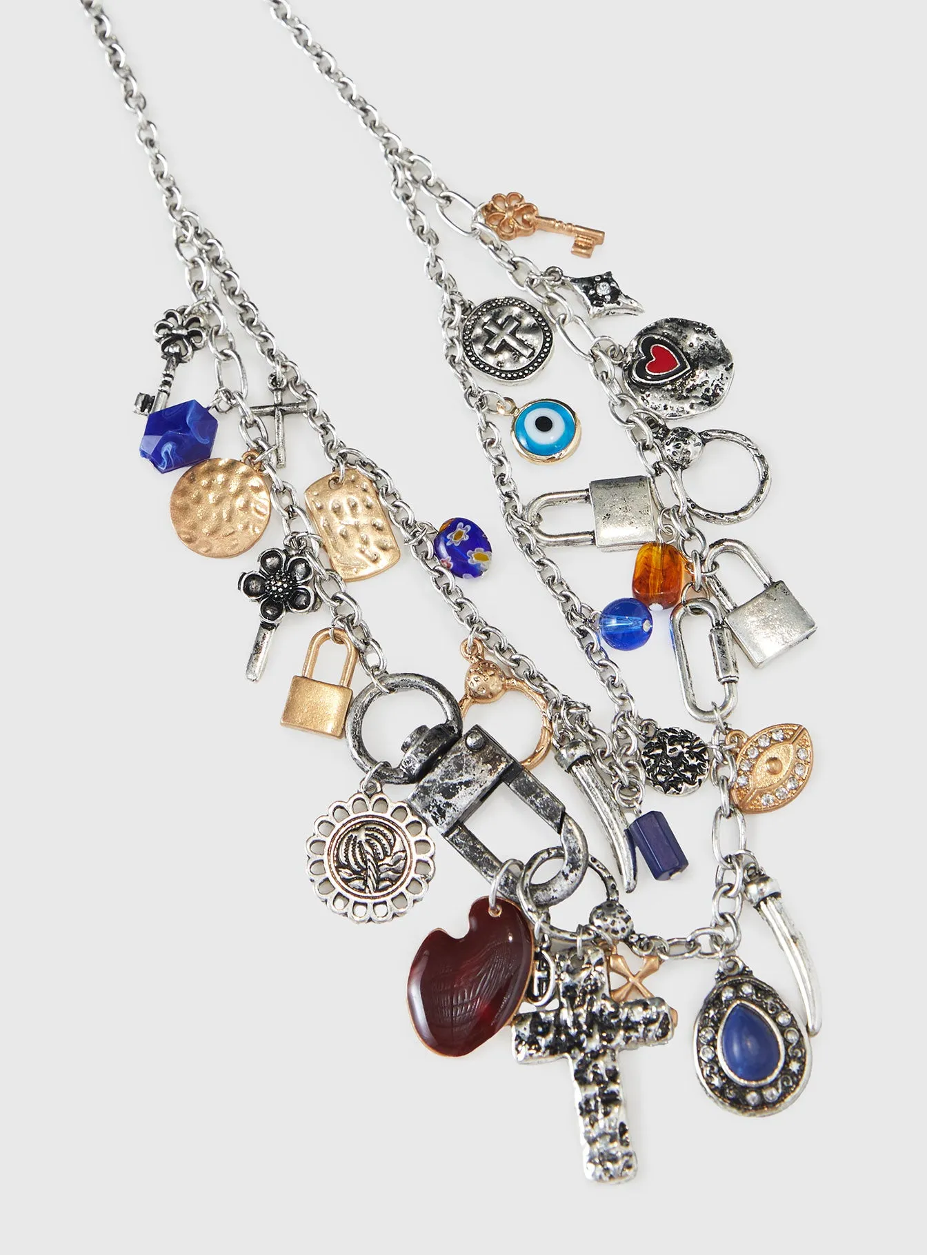 Unplugged Charm Necklace Multi sold by Princess Polly product image thumbnail 3