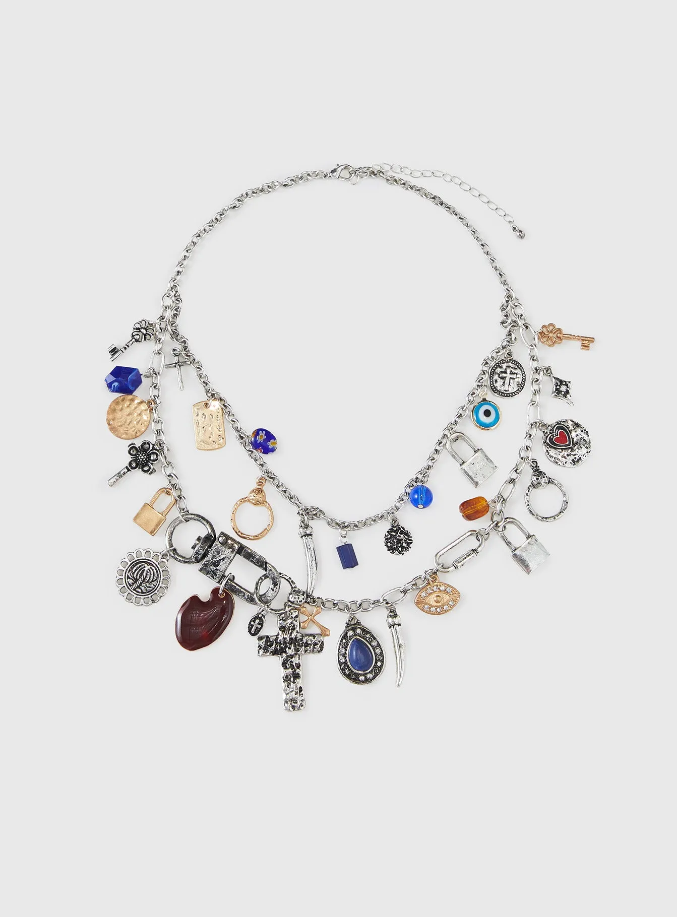 Unplugged Charm Necklace Multi sold by Princess Polly product image thumbnail 2