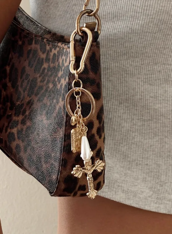 Roll The Dice Key Chain Gold sold by Princess Polly