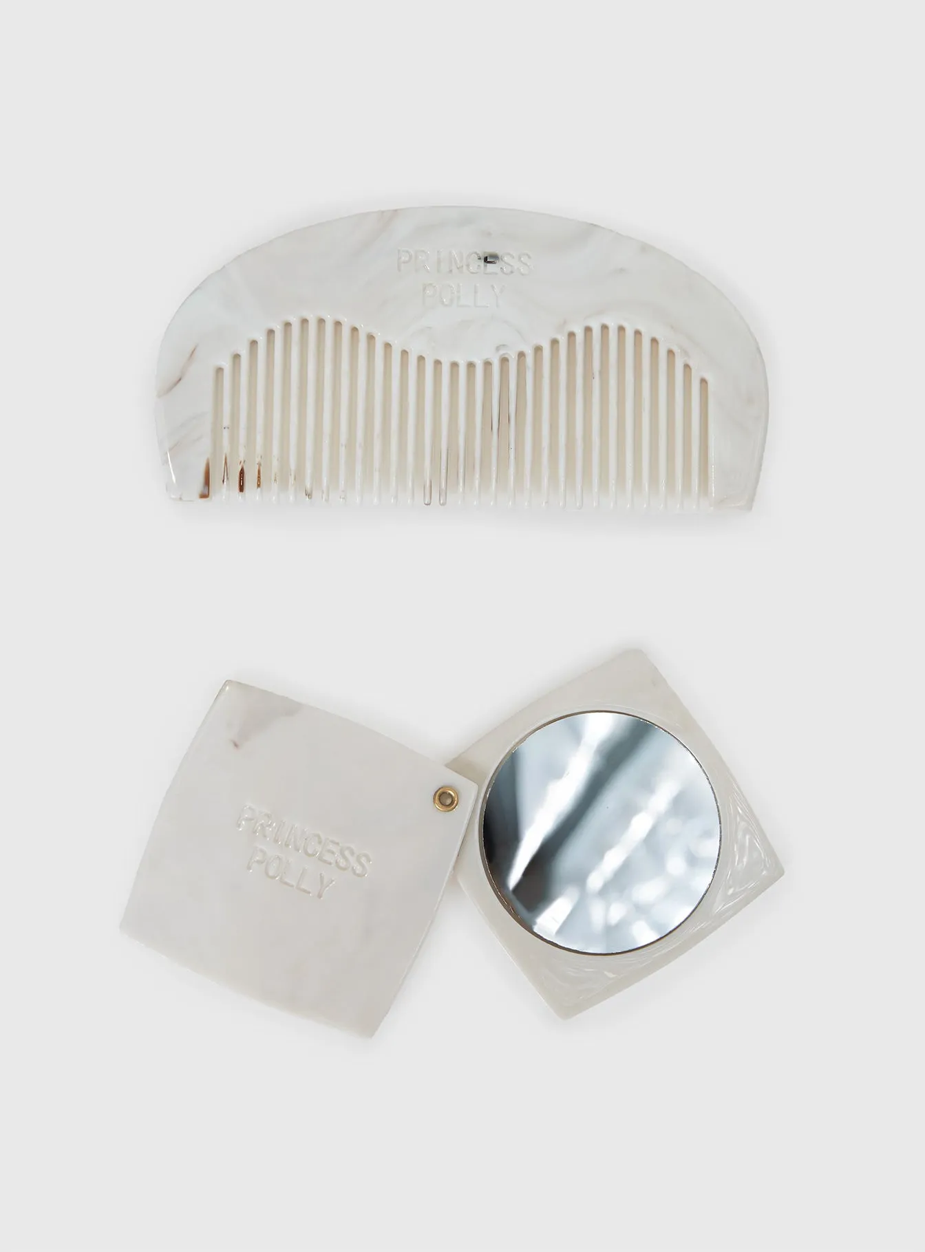 Isabetta Comb And Mirror Pack Cream sold by Princess Polly product image thumbnail 2