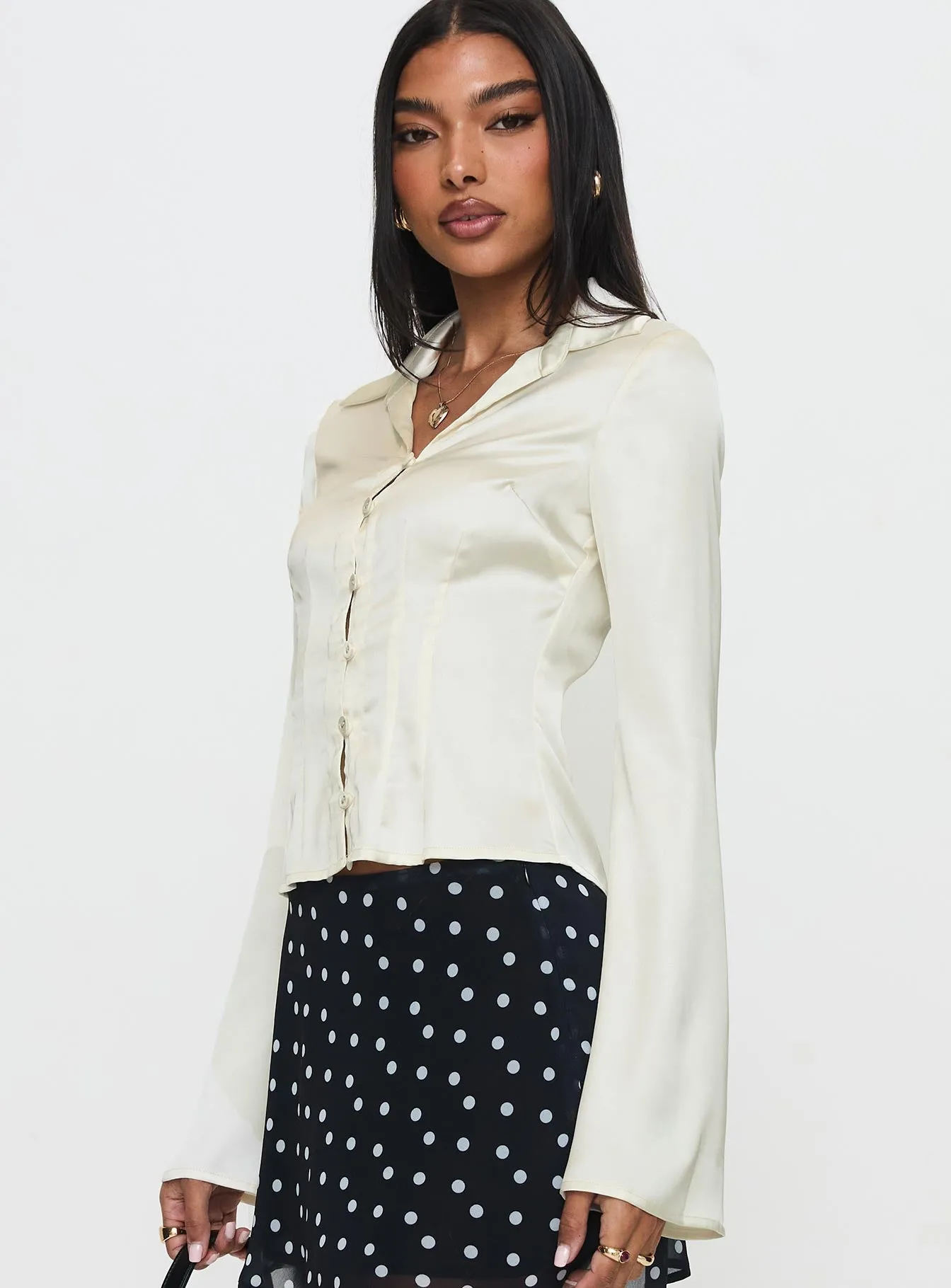 Miravella Long Sleeve Top Cream sold by Princess Polly product image thumbnail 4