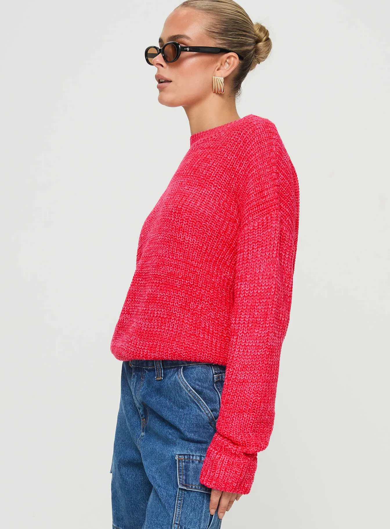 Bae Sweater Pink/ Red sold by Princess Polly product image thumbnail 4
