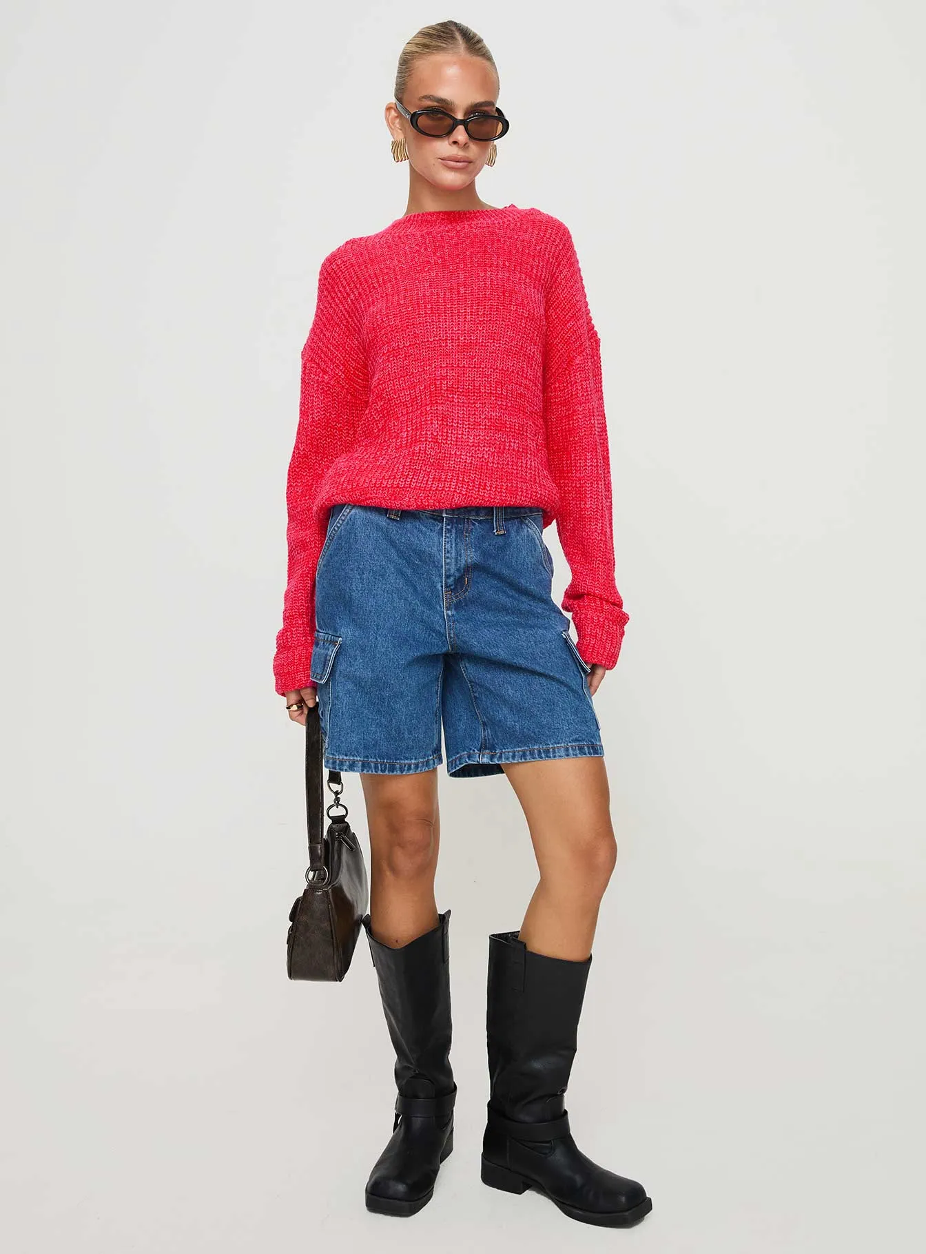 Bae Sweater Pink/ Red sold by Princess Polly product image thumbnail 3