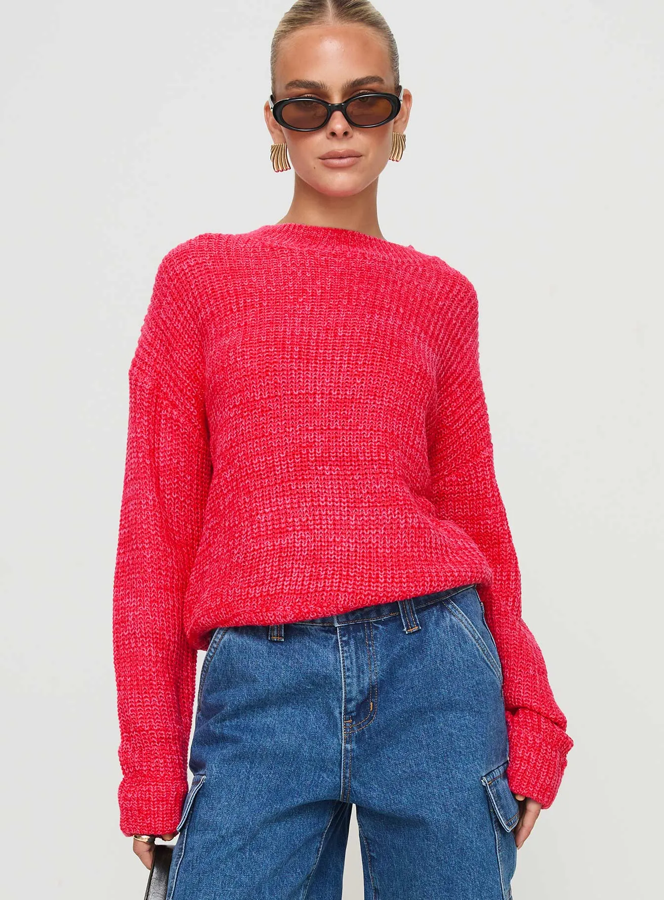 Bae Sweater Pink/ Red sold by Princess Polly product image thumbnail 2