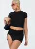 Bold Move Mini Skirt Black sold by Princess Polly