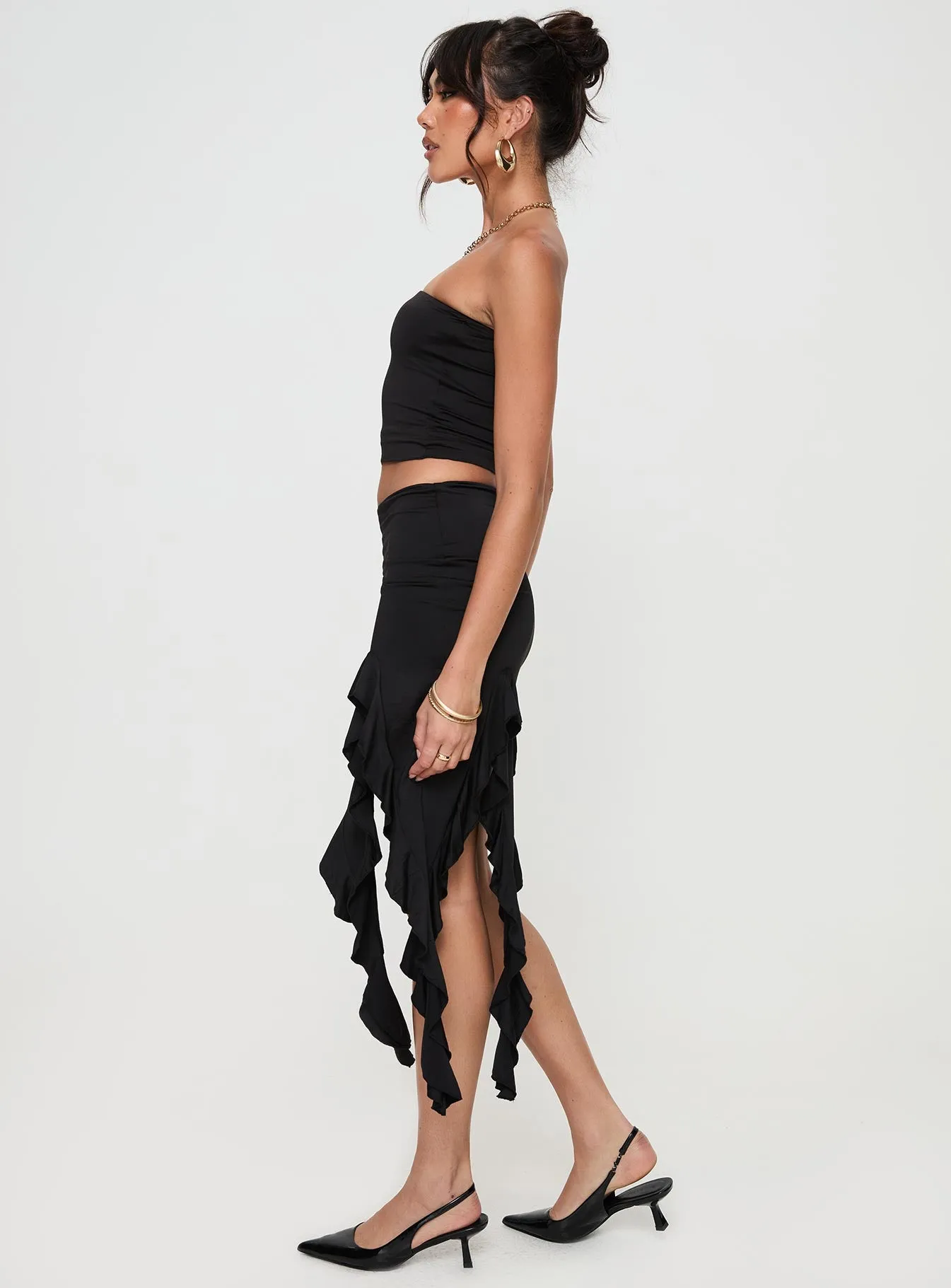 Celestia Ruffle Set Black sold by Princess Polly product image thumbnail 4