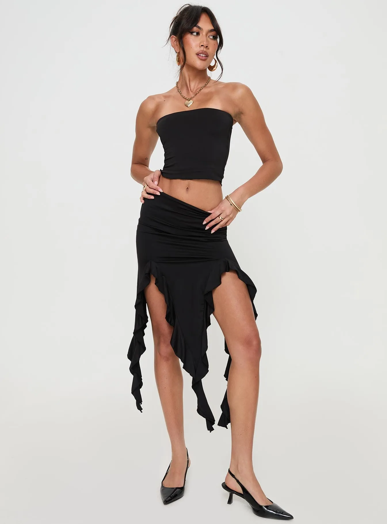 Celestia Ruffle Set Black sold by Princess Polly product image thumbnail 3
