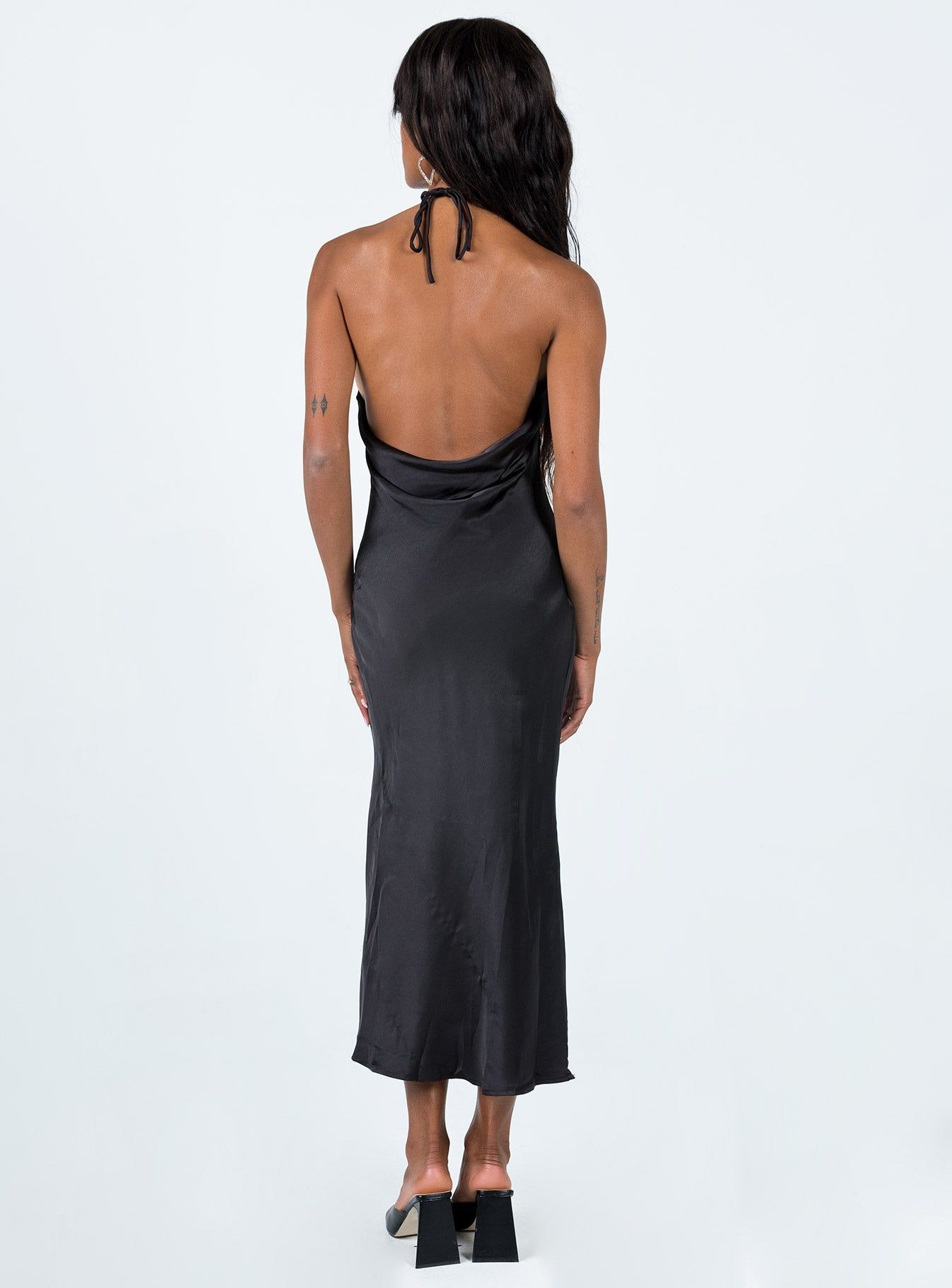 Broughton Halter Midi Dress Black sold by Princess Polly product image thumbnail 5