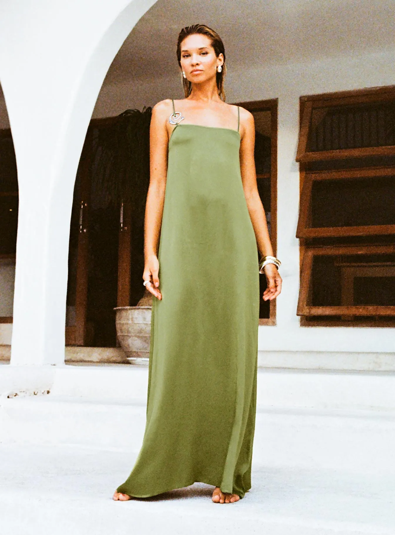 Apple Cider Maxi Dress Olive sold by Princess Polly product image thumbnail 2