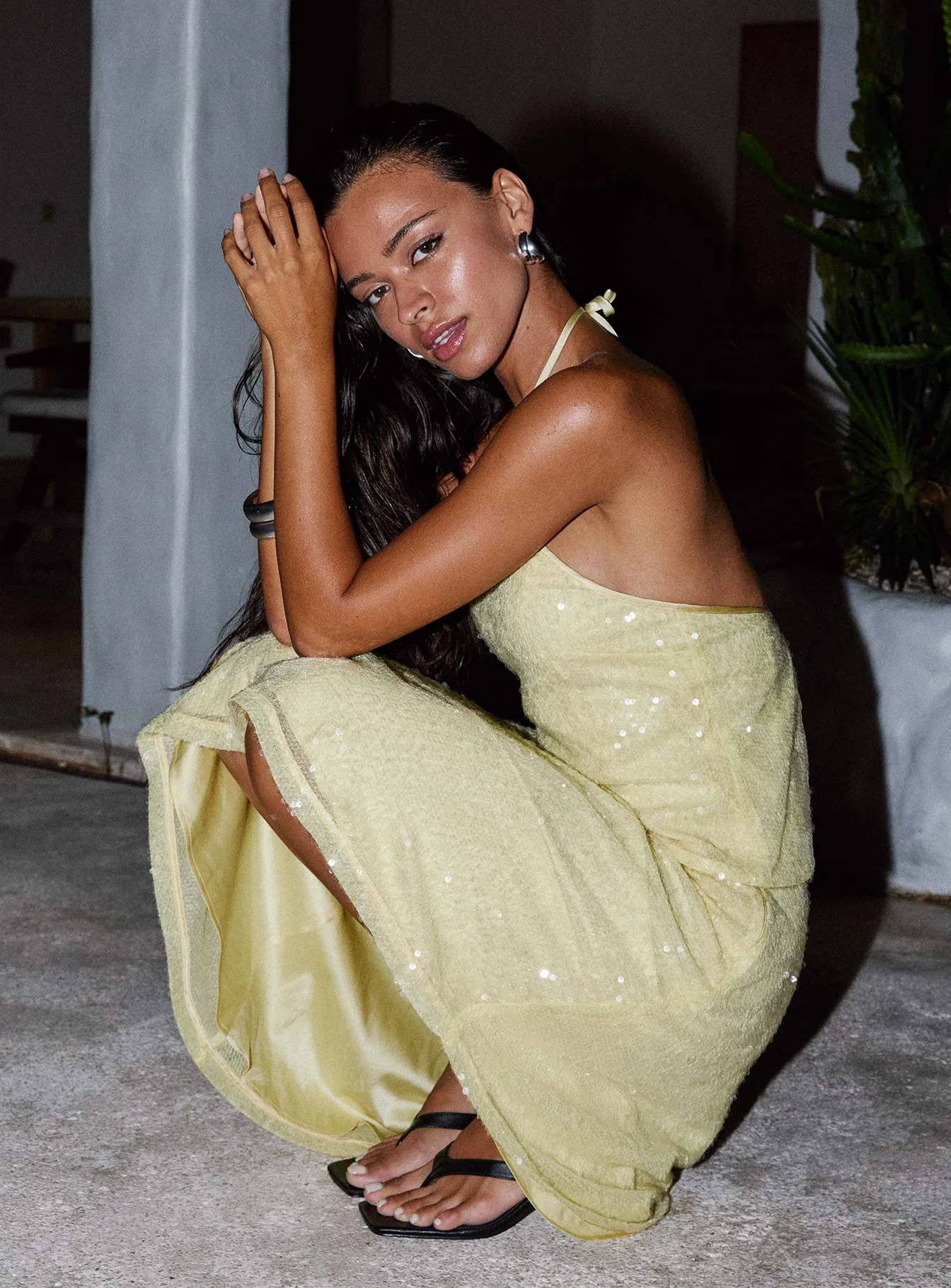 Sun Salutations Halter Top Yellow sold by Princess Polly product image thumbnail 4