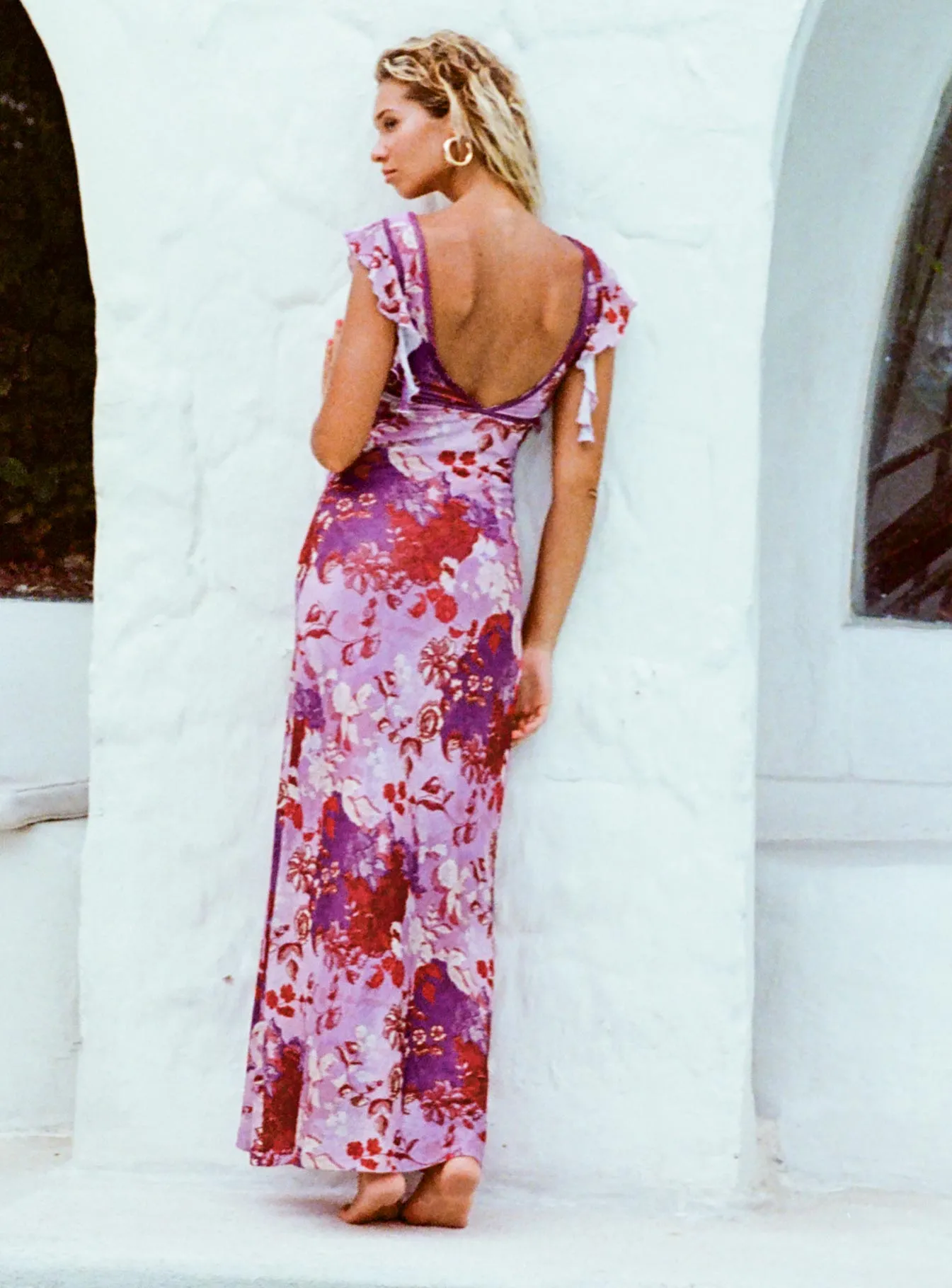 Soleila Maxi Dress Purple Multi sold by Princess Polly product image thumbnail 4